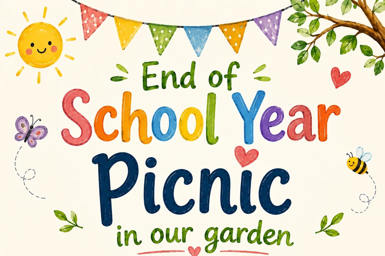 End of School Year Picnic in Our Garden